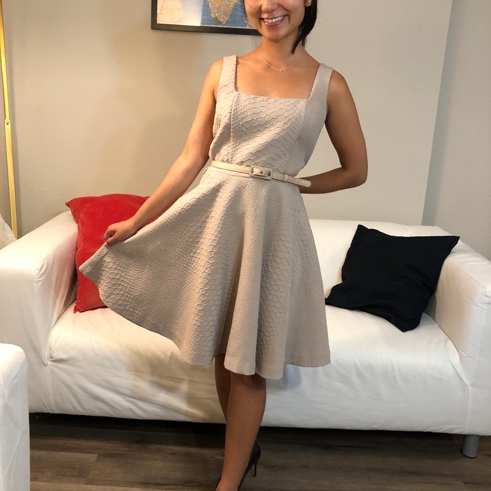 Armani Exchange: Taupe Dress